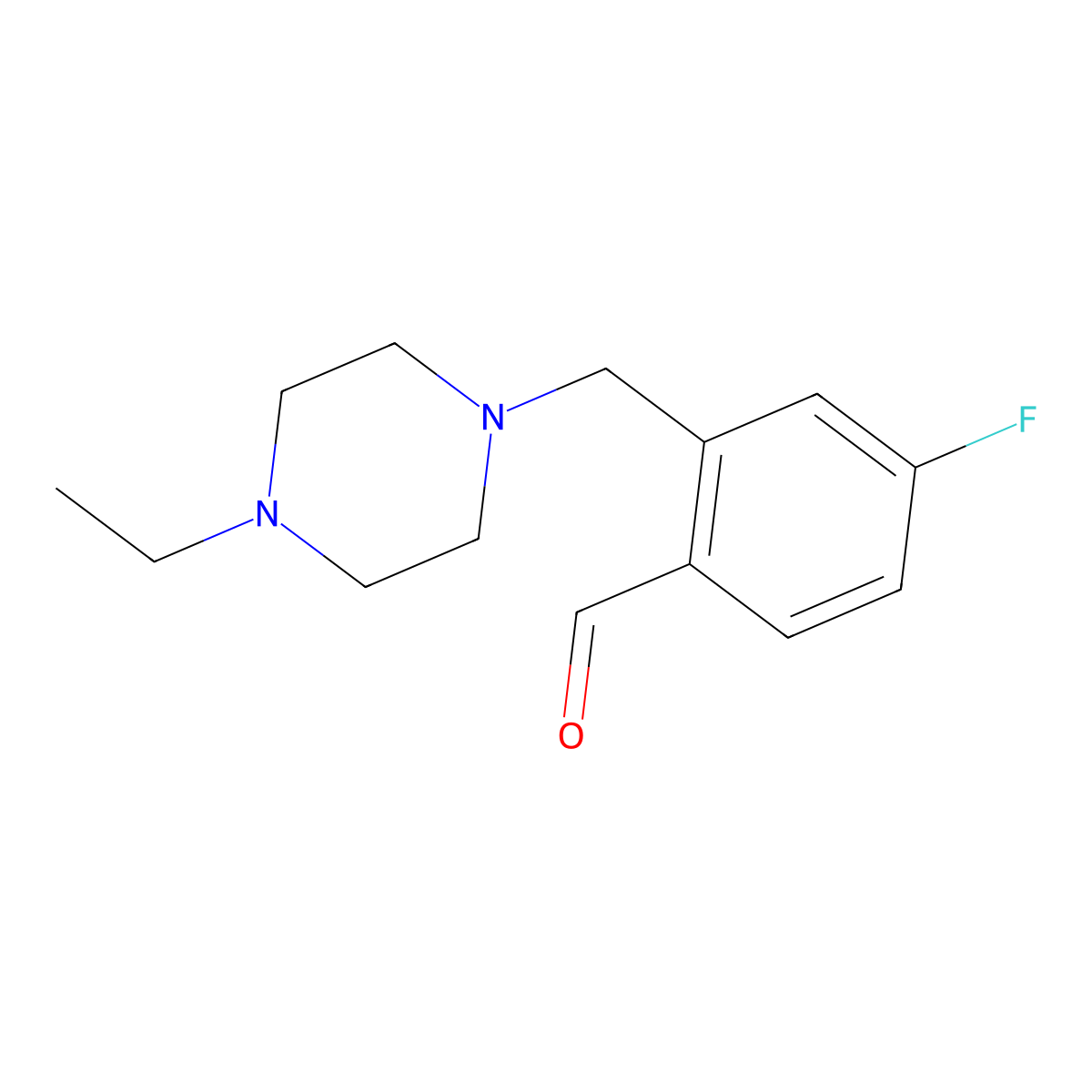 4-Fluoro-2-[(4-ethylpiperazino)methyl]benzaldehyde molecular structure, CAS 1443338-99-5