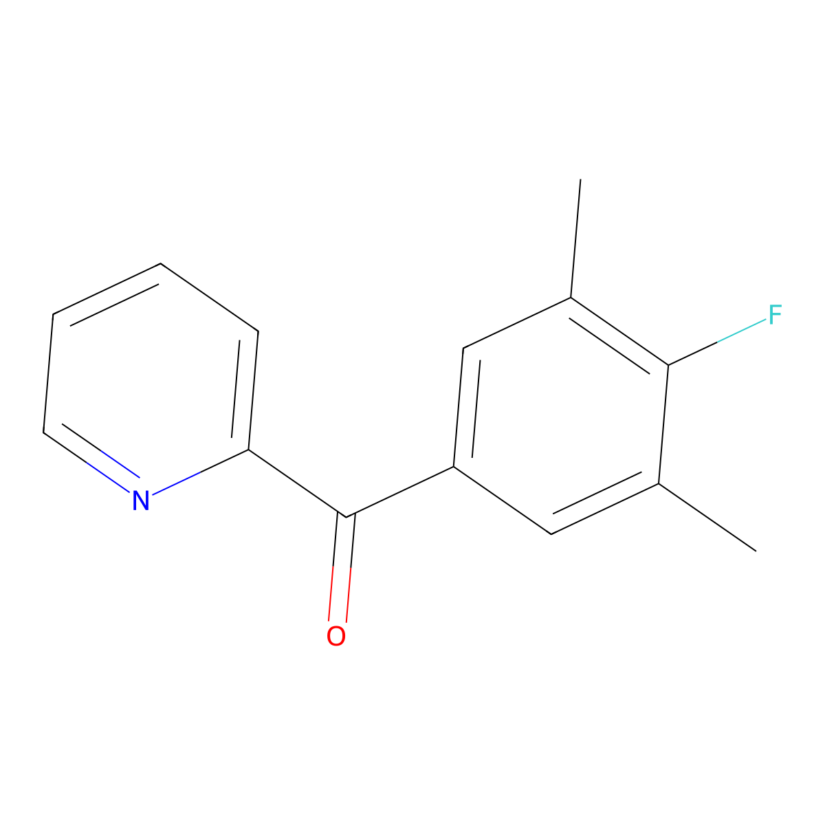 (4-Fluoro-3,5-dimethylphenyl)(pyridin-2-yl)methanone molecular structure, CAS 1443339-07-8