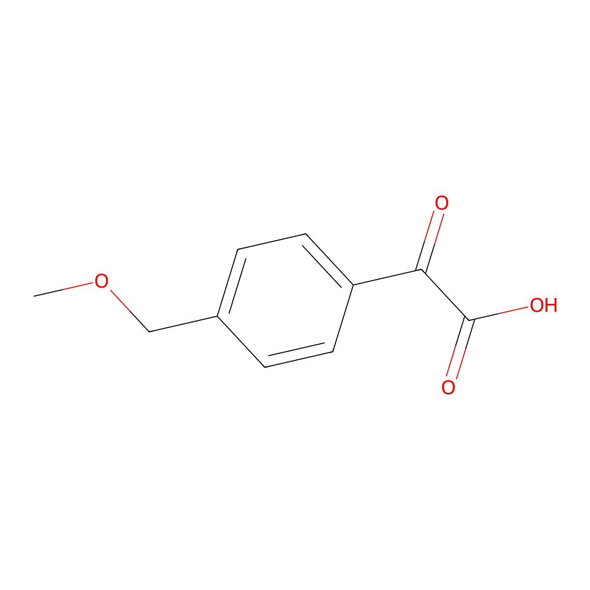 2-(4-(Methoxymethyl)phenyl)-2-oxoacetic acid molecular structure, CAS 1443339-17-0