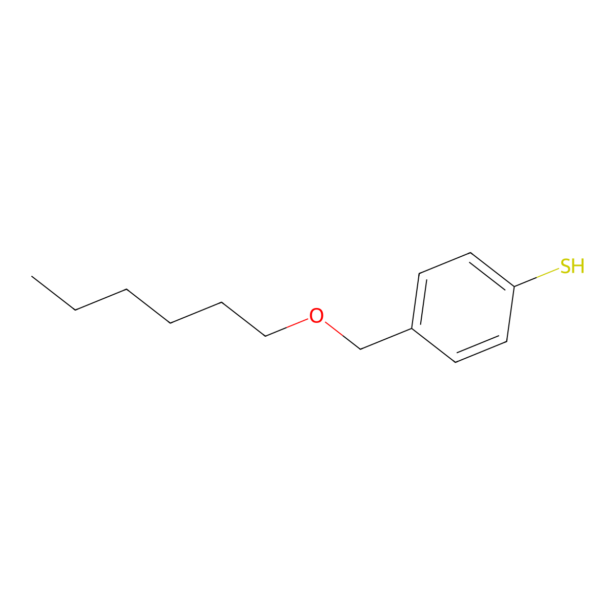 4-[(n-Hexyloxy)methyl]thiophenol molecular structure, CAS 1443339-20-5