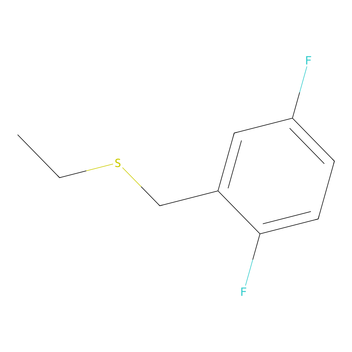 2,5-Difluorobenzyl ethyl sulfide molecular structure, CAS 1443339-36-3