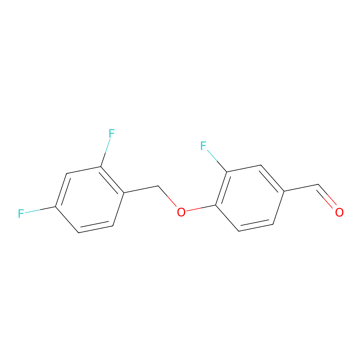 4-((2,4-Difluorobenzyl)oxy)-3-fluorobenzaldehyde molecular structure, CAS 1443339-37-4