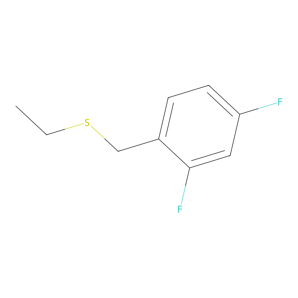 2,4-Difluorobenzyl ethyl sulfide molecular structure, CAS 1443339-46-5