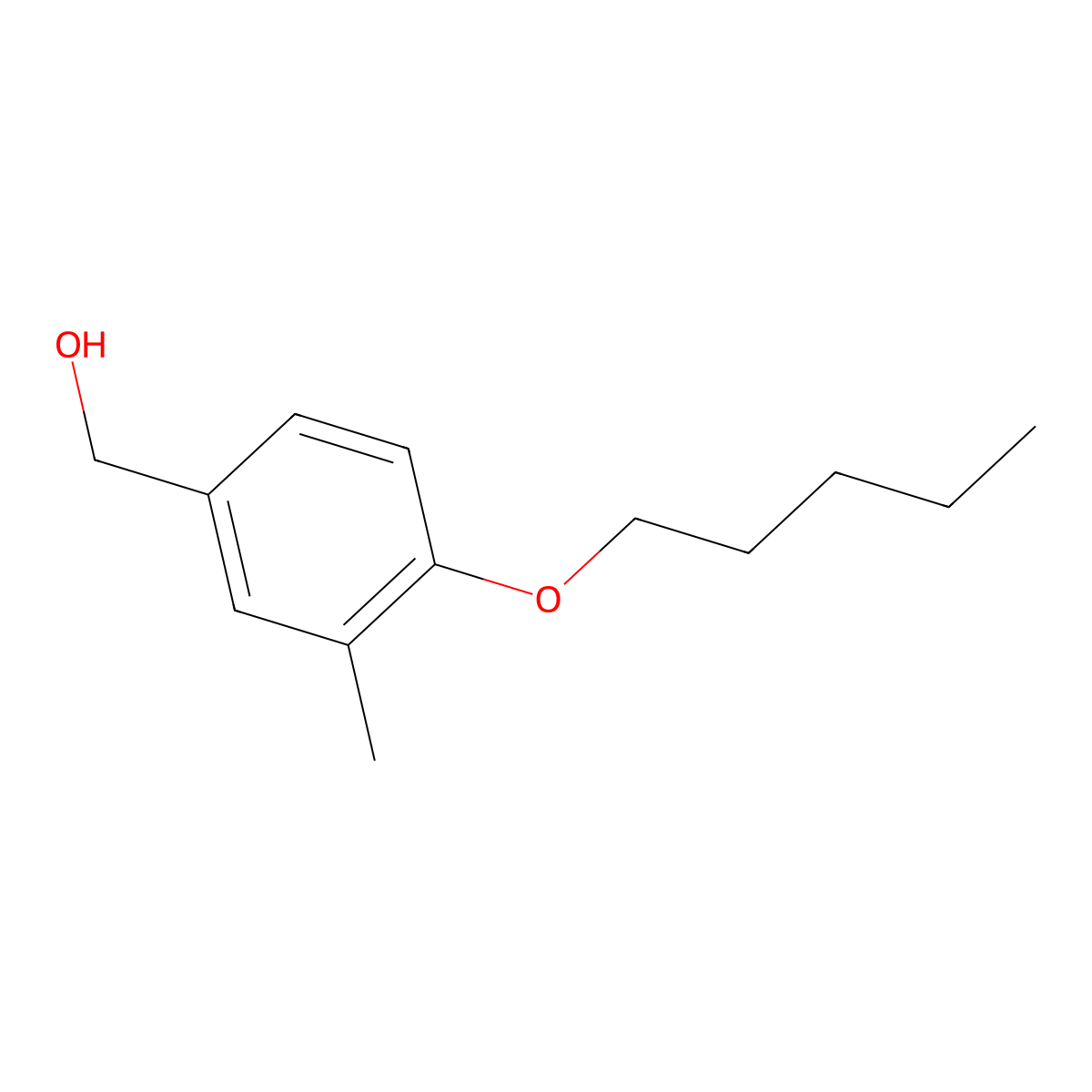 3-Methyl-4-n-pentoxybenzyl alcohol molecular structure, CAS 1443339-47-6