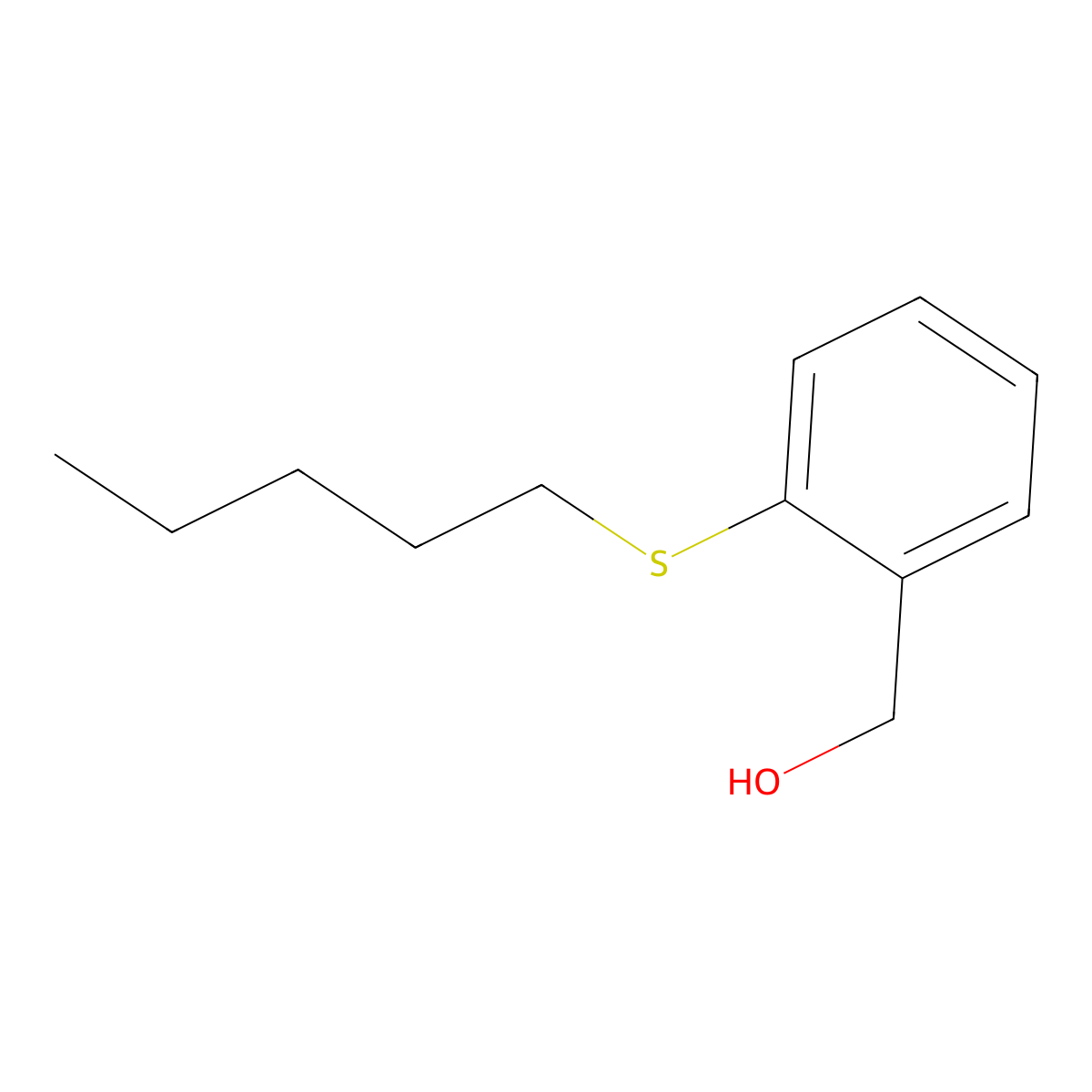 (2-(Pentylthio)phenyl)methanol molecular structure, CAS 1443339-52-3