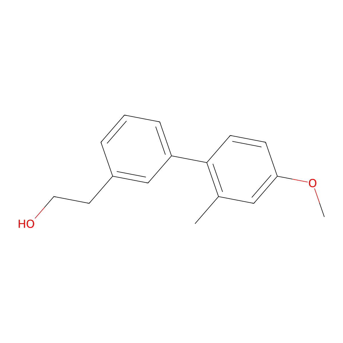 3-(4-Methoxy-2-methylphenyl)phenethyl alcohol molecular structure, CAS 1443339-58-9