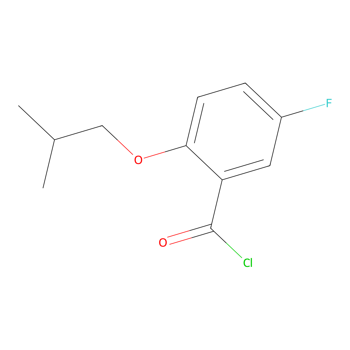 2-iso-Butoxy-5-fluorobenzoyl chloride molecular structure, CAS 1443339-63-6