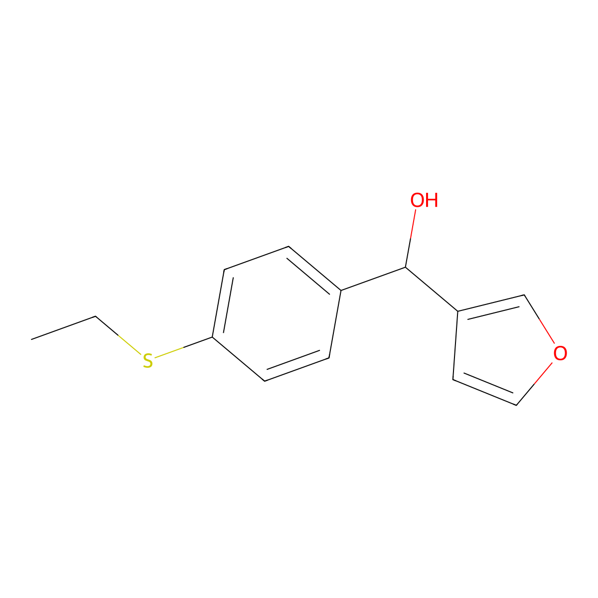 4-Ethylthiophenyl-(3-furyl)methanol molecular structure, CAS 1443339-64-7