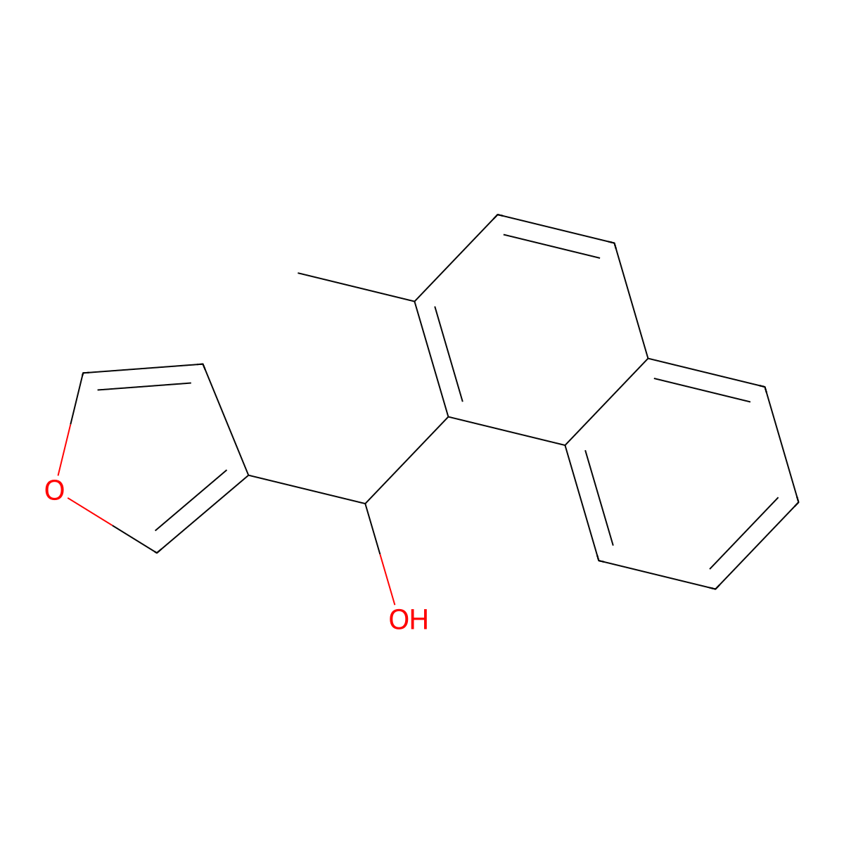 Furan-3-yl(2-methylnaphthalen-1-yl)methanol molecular structure, CAS 1443339-78-3