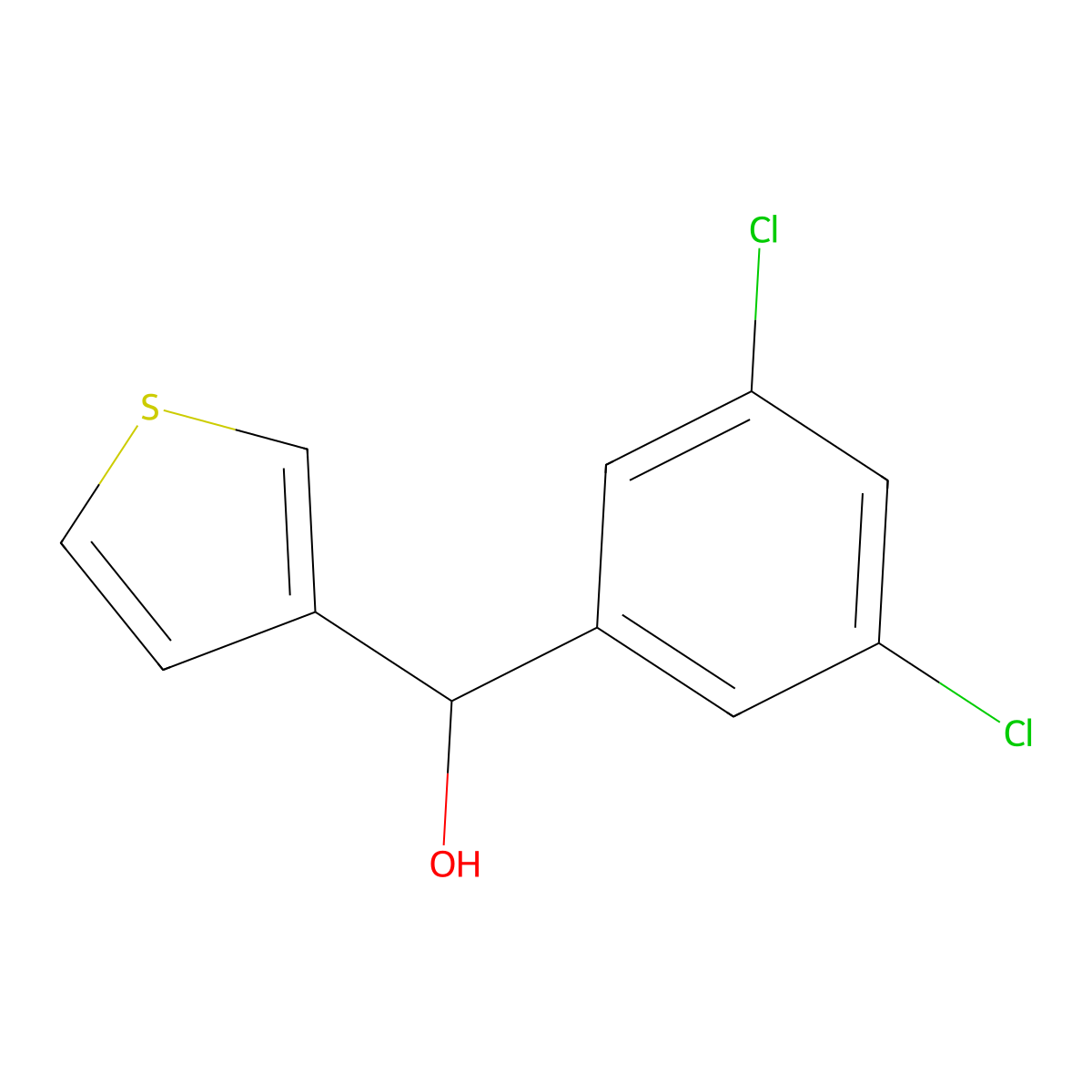 (3,5-Dichlorophenyl)(thiophen-3-yl)methanol molecular structure, CAS 1443339-83-0