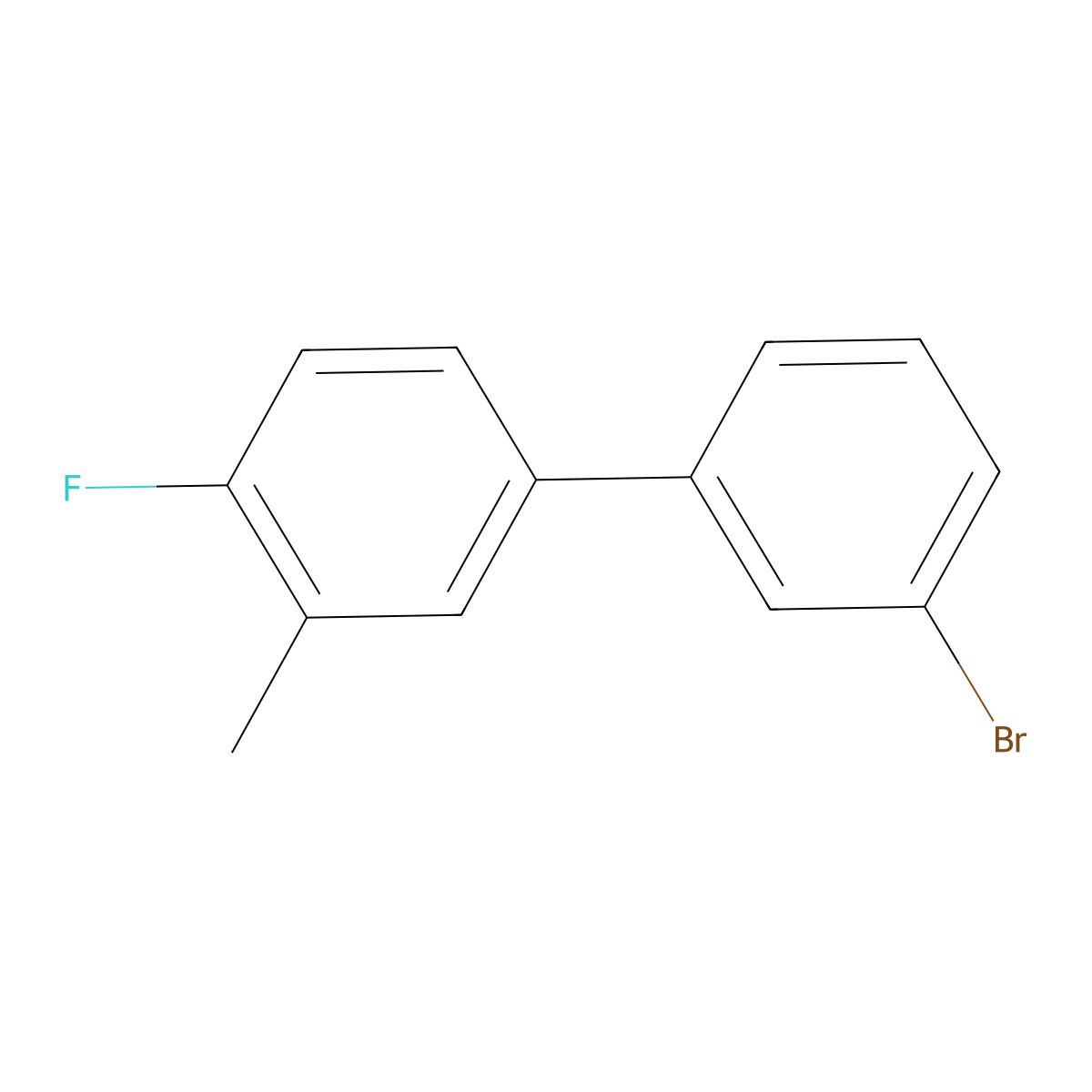 3-Bromo-4'-fluoro-3'-methylbiphenyl molecular structure, CAS 1443339-89-6