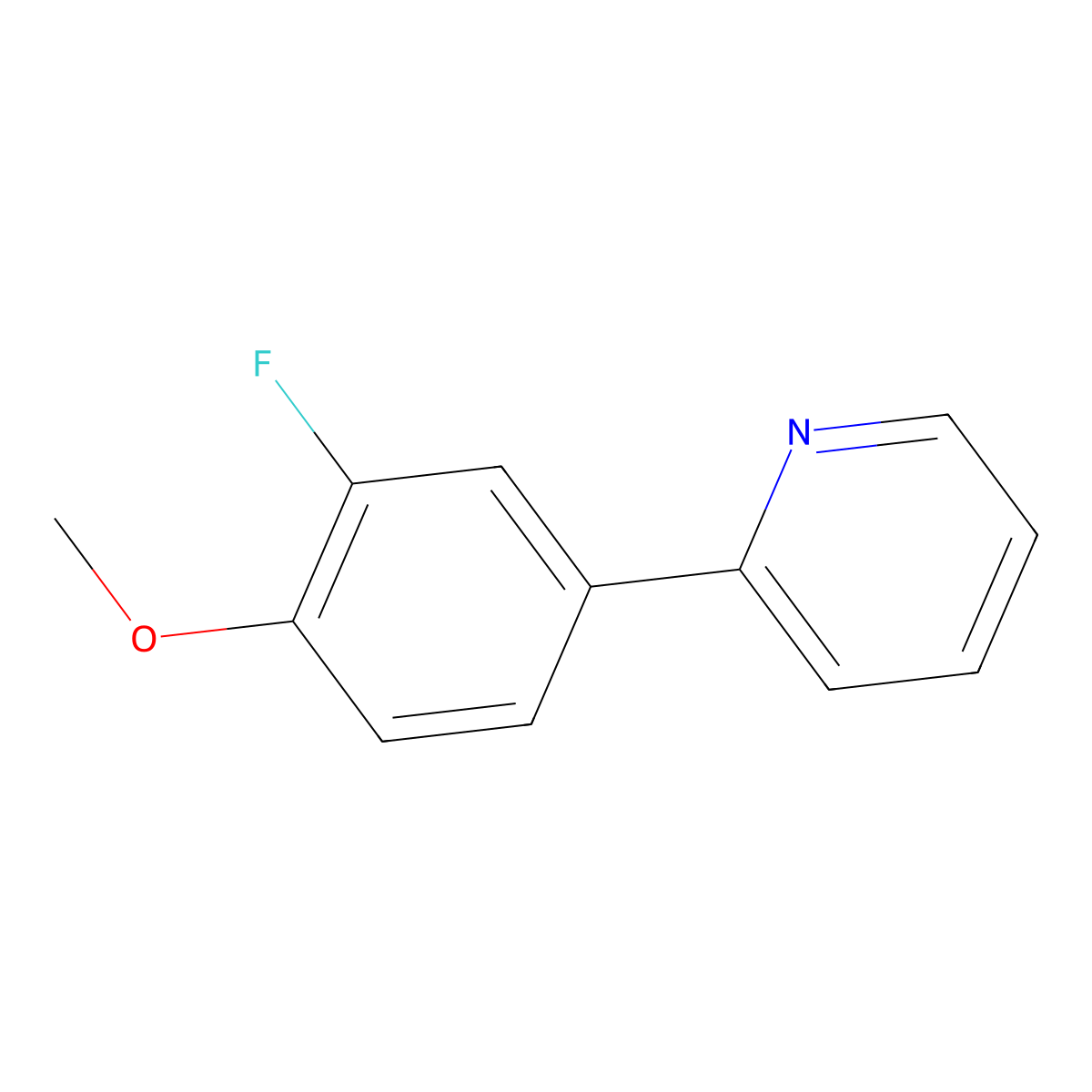 2-(3-Fluoro-4-methoxyphenyl)pyridine molecular structure, CAS 1443339-94-3