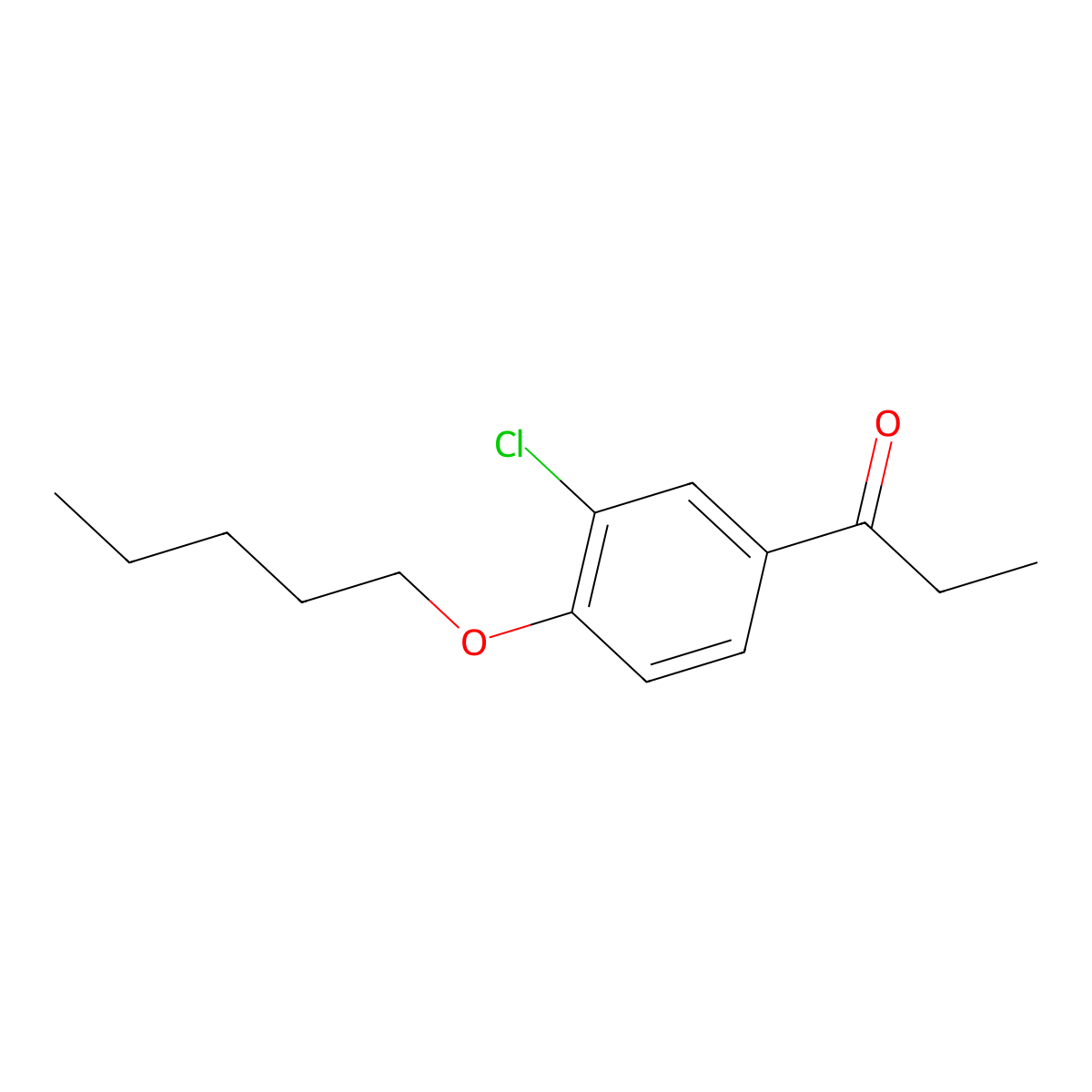 1-(3-Chloro-4-(pentyloxy)phenyl)propan-1-one molecular structure, CAS 1443340-00-8