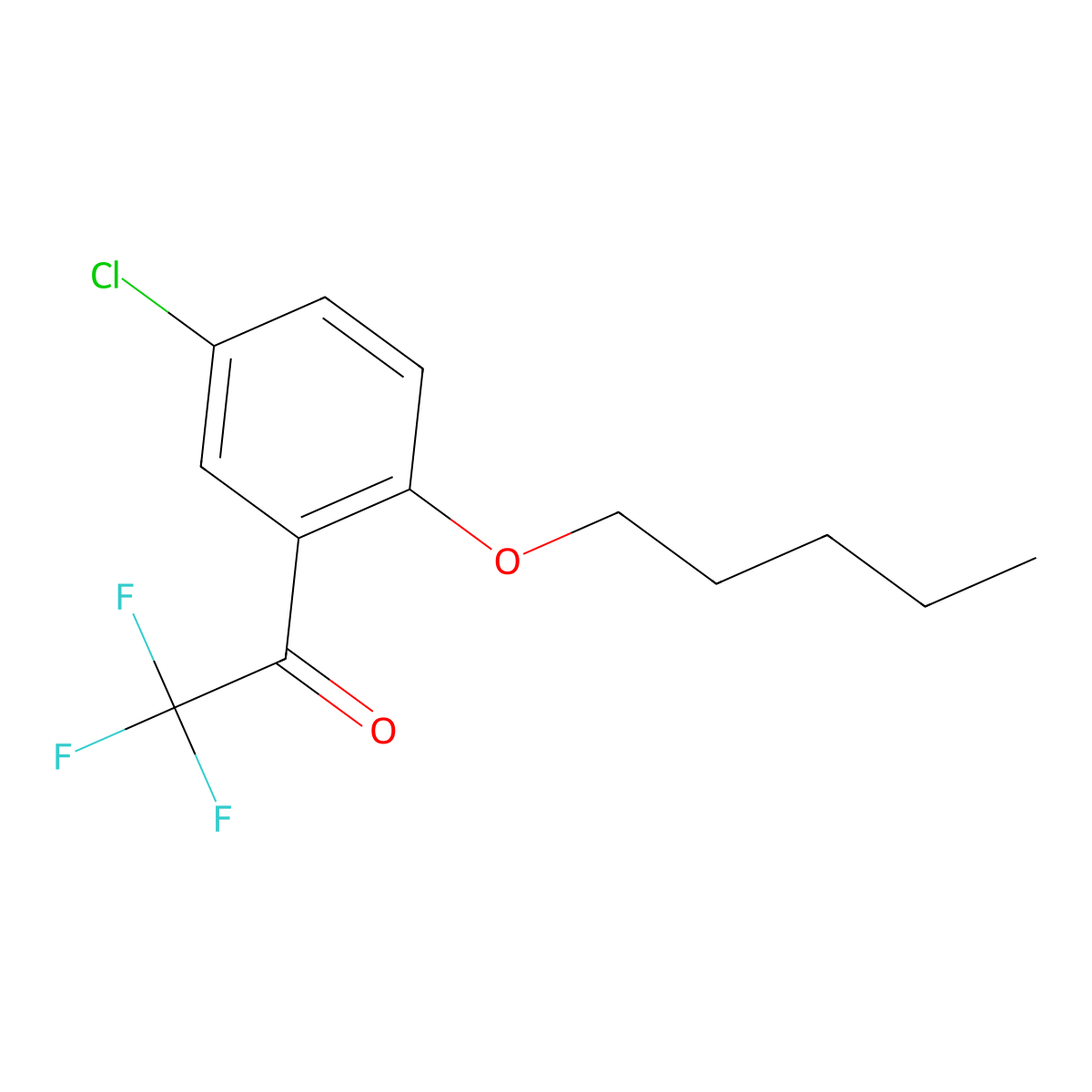 1-(5-Chloro-2-(pentyloxy)phenyl)-2,2,2-trifluoroethanone molecular structure, CAS 1443340-12-2