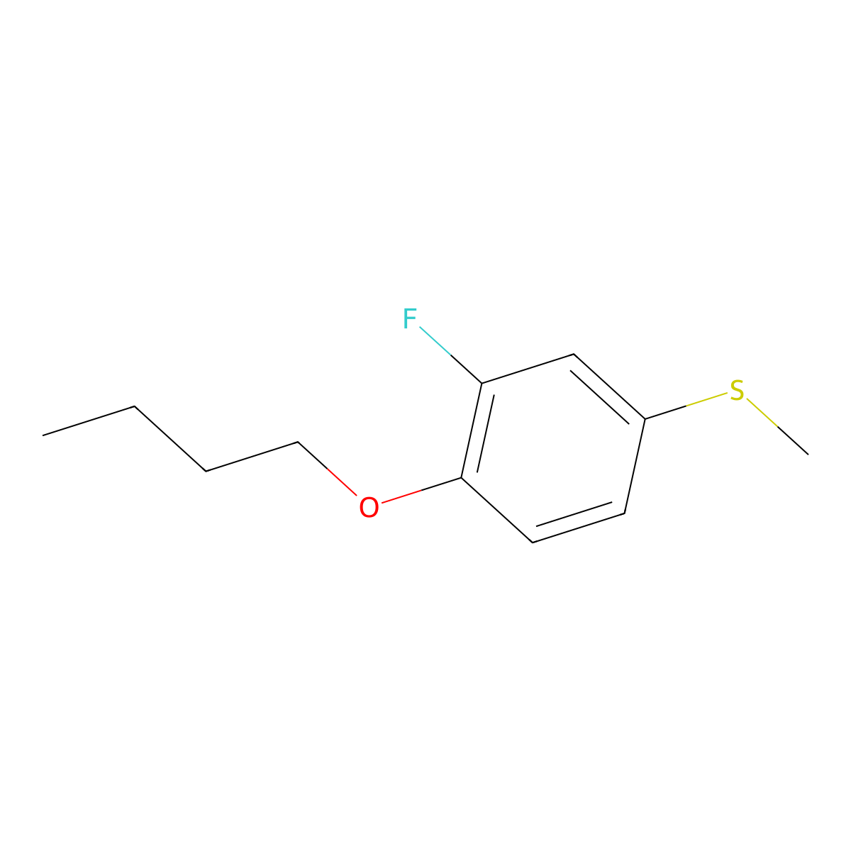 4-n-Butoxy-3-fluorophenyl methyl sulfide molecular structure, CAS 1443340-16-6