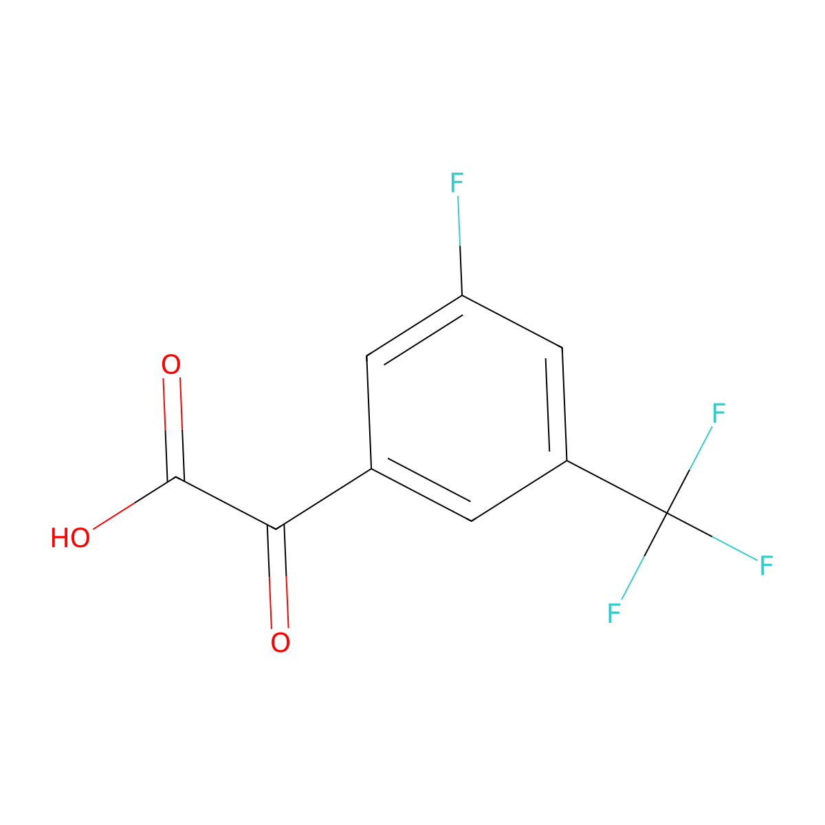 (3-Fluoro-5-trifluoromethyl-phenyl)-oxo-acetic acid molecular structure, CAS 1443340-27-9