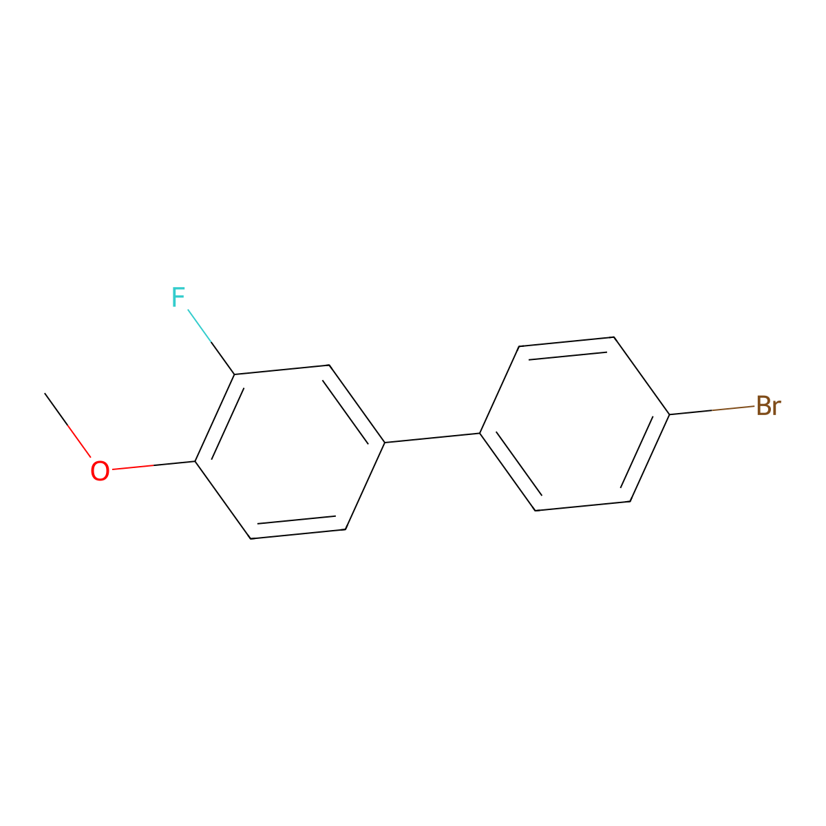 4-Bromo-3'-fluoro-4'-methoxybiphenyl molecular structure, CAS 1443340-33-7