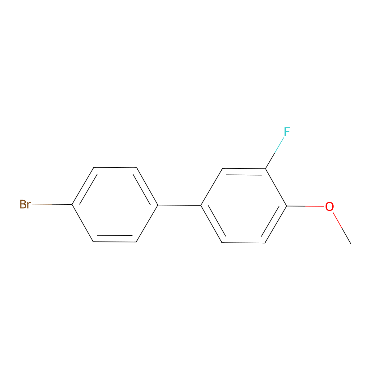 4-Bromo-3'-fluoro-4'-methoxybiphenyl molecular structure, CAS 1443340-33-7