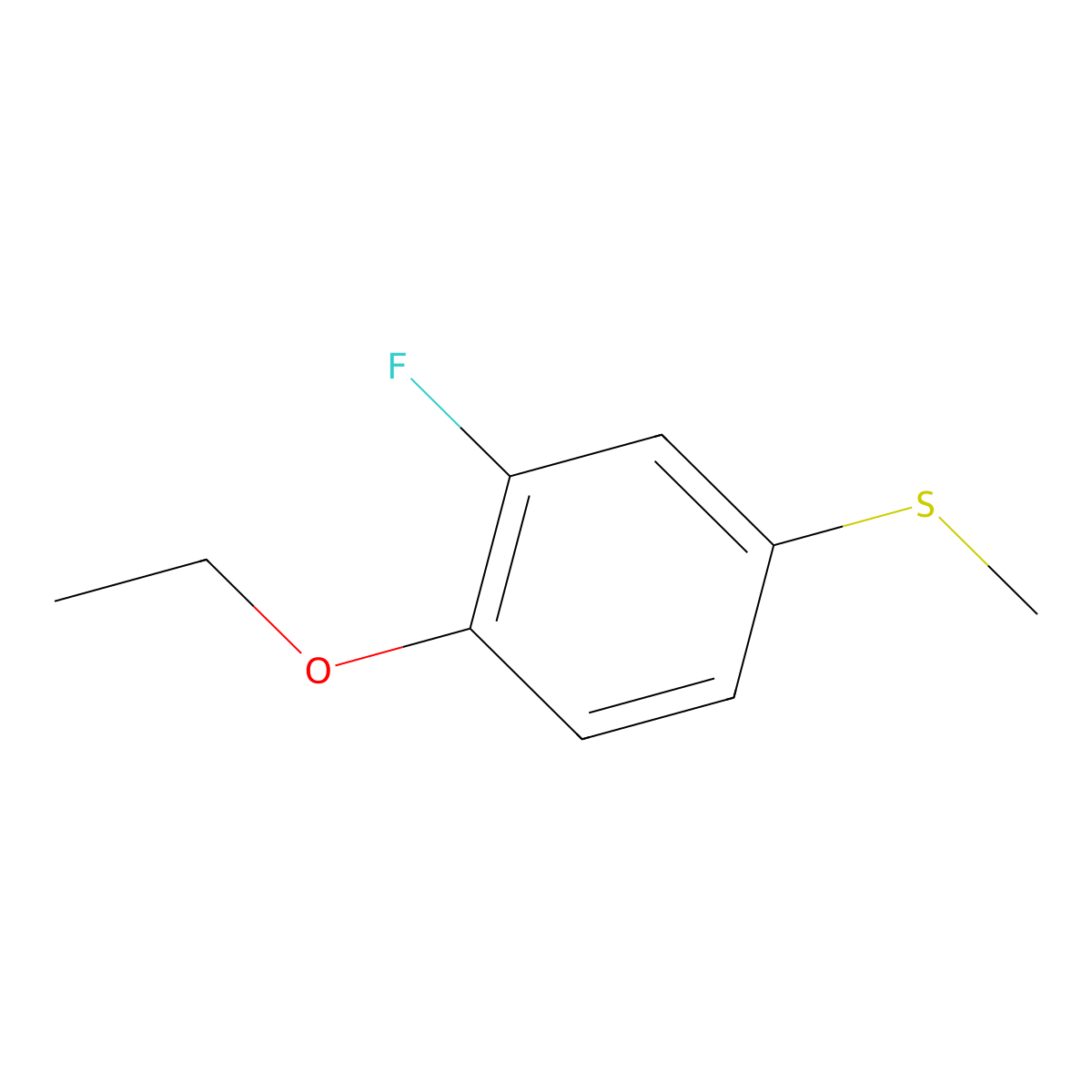 4-Ethoxy-3-fluorophenyl methyl sulfide molecular structure, CAS 1443340-34-8