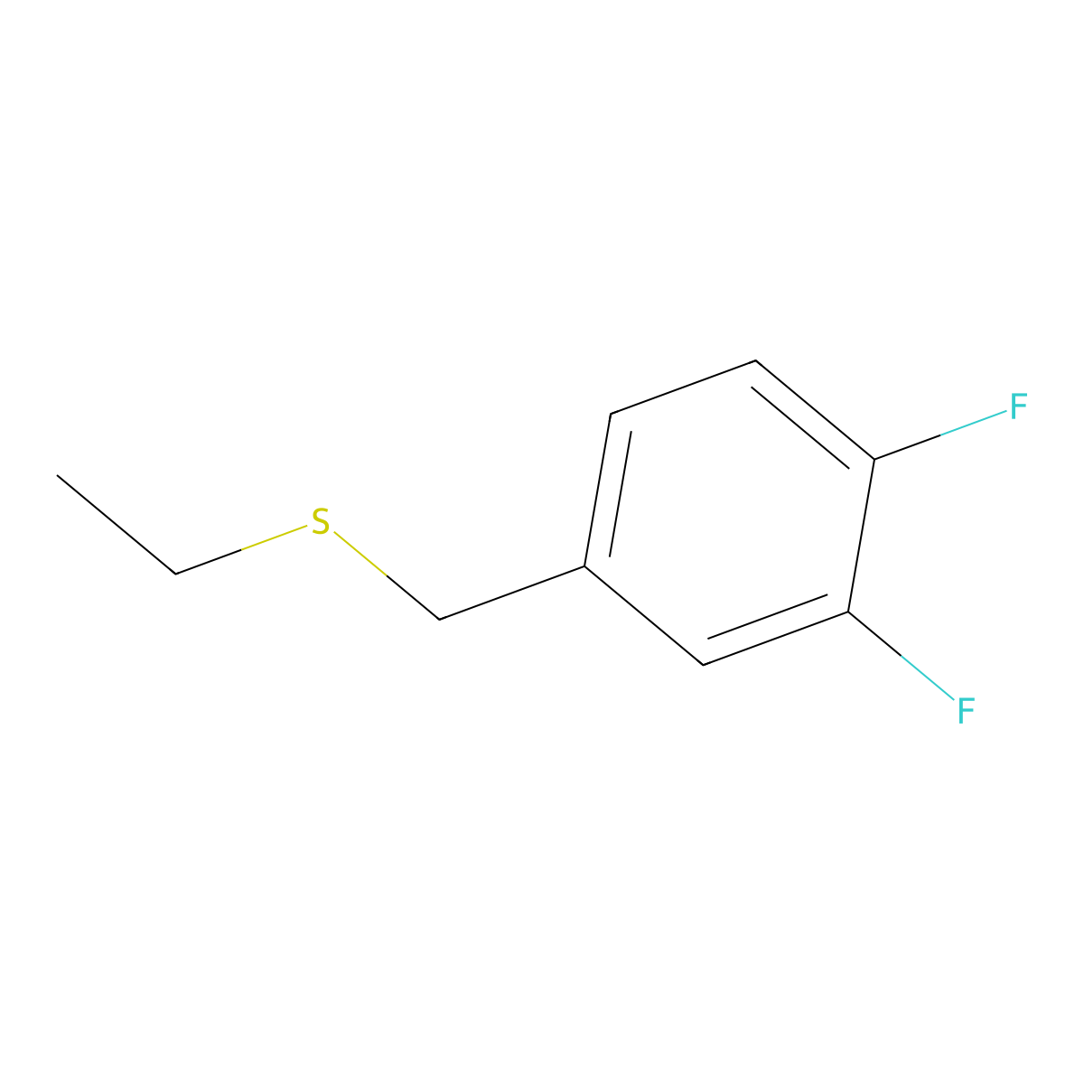 3,4-Difluorobenzyl ethyl sulfide molecular structure, CAS 1443340-35-9