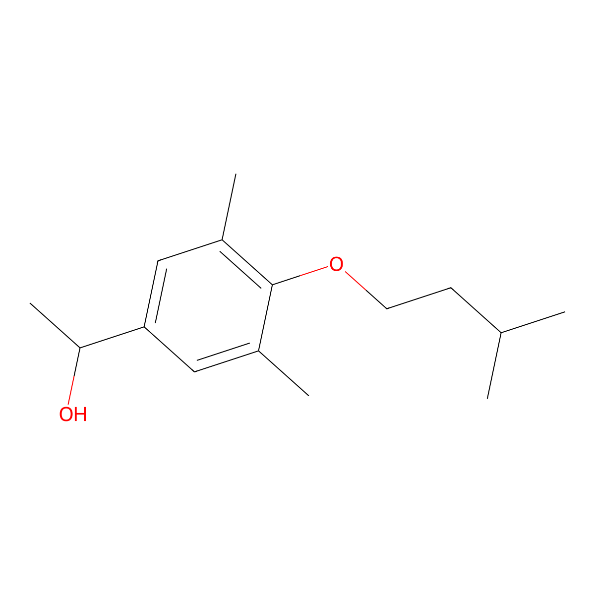 1-(4-iso-Pentoxy-3,5-dimethylphenyl)ethanol molecular structure, CAS 1443340-52-0