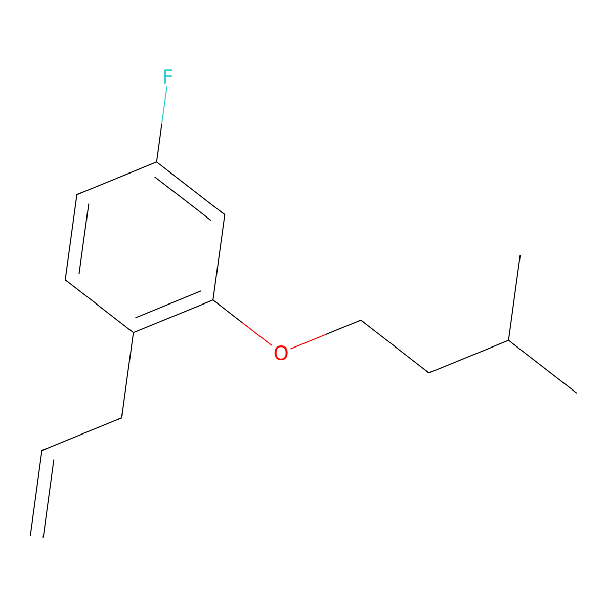 3-(4-Fluoro-2-iso-pentoxyphenyl)-1-propene molecular structure, CAS 1443340-54-2