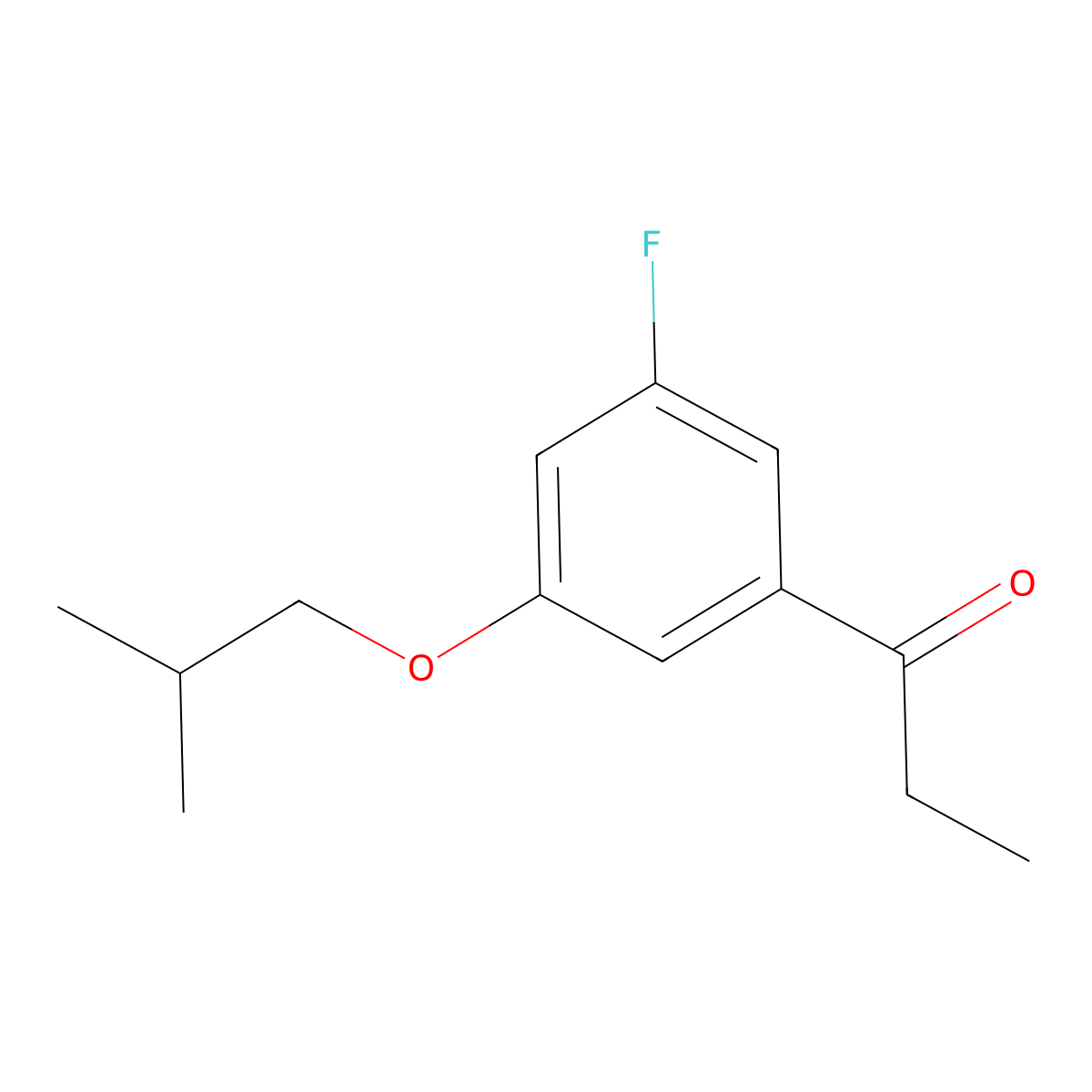 3'-iso-Butoxy-5'-fluoropropiophenone molecular structure, CAS 1443340-68-8