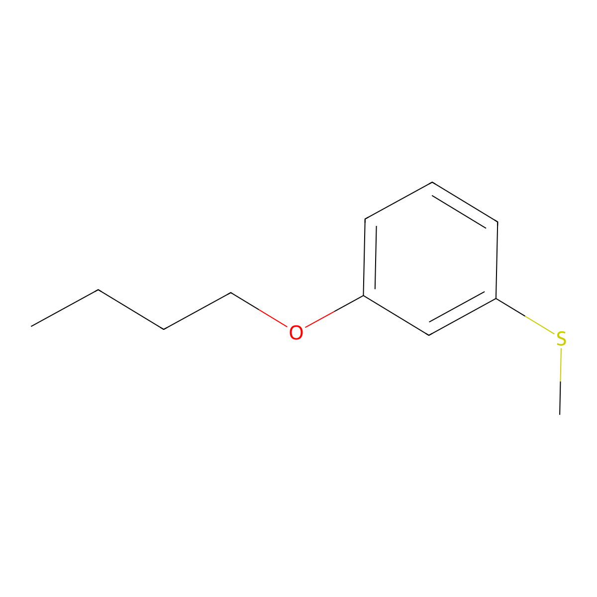 3-n-Butoxyphenyl methyl sulfide molecular structure, CAS 1443340-71-3