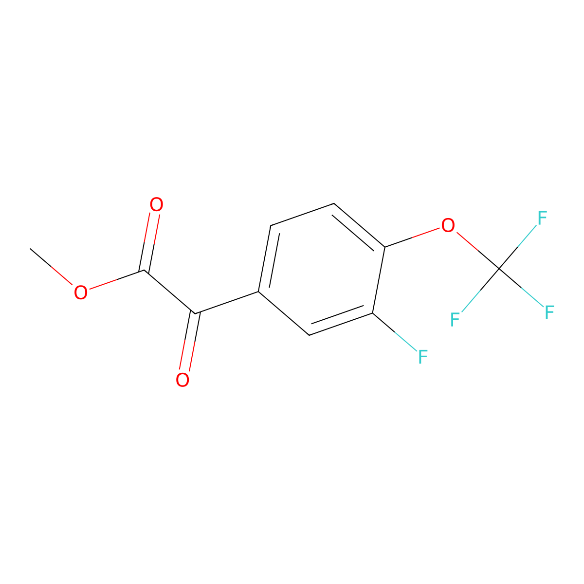 (3-Fluoro-4-trifluoromethoxy-phenyl)-oxo-acetic acid methyl ester molecular structure, CAS 1443340-78-0