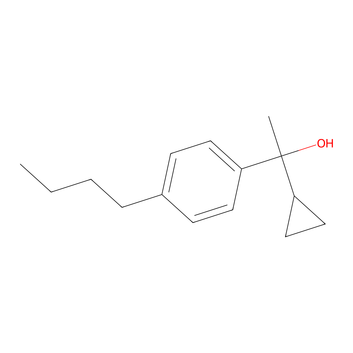 1-(4-n-Butylphenyl)-1-cyclopropyl ethanol molecular structure, CAS 1443340-83-7