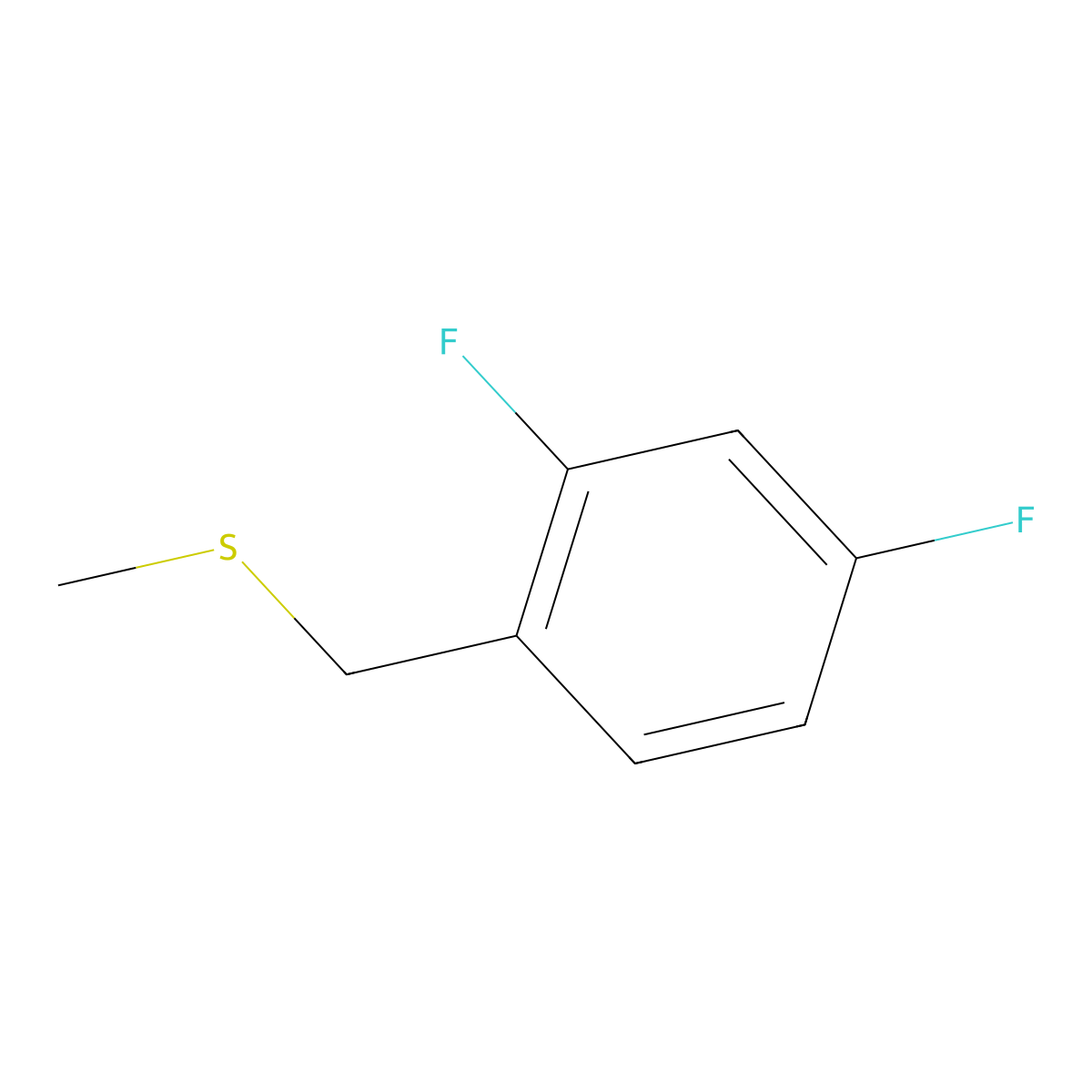 2,4-Difluorobenzyl methyl sulfide molecular structure, CAS 1443340-84-8