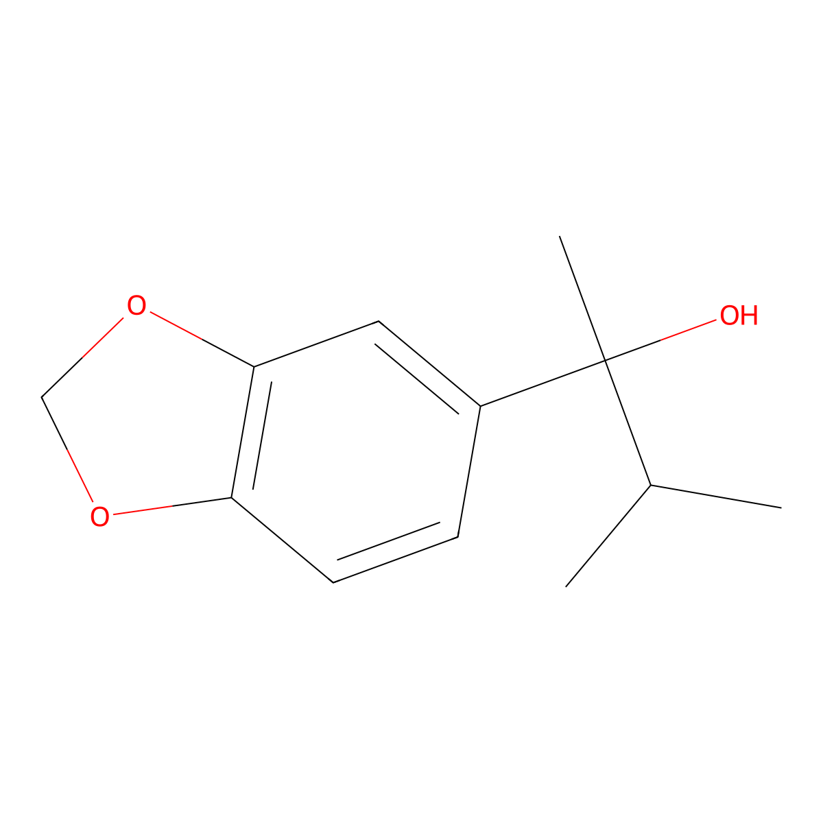 2-(Benzo[d][1,3]dioxol-5-yl)-3-methylbutan-2-ol molecular structure, CAS 1443340-86-0