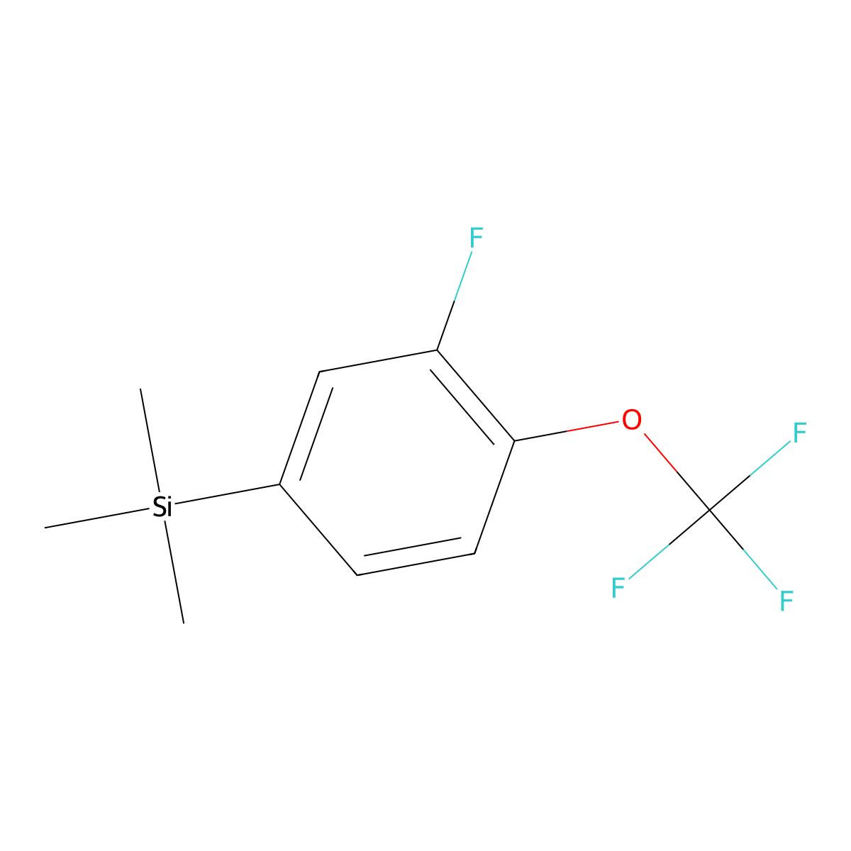 1-(Trimethylsilyl)-3-fluoro-4-(trifluoromethoxy)benzene molecular structure, CAS 1443340-90-6