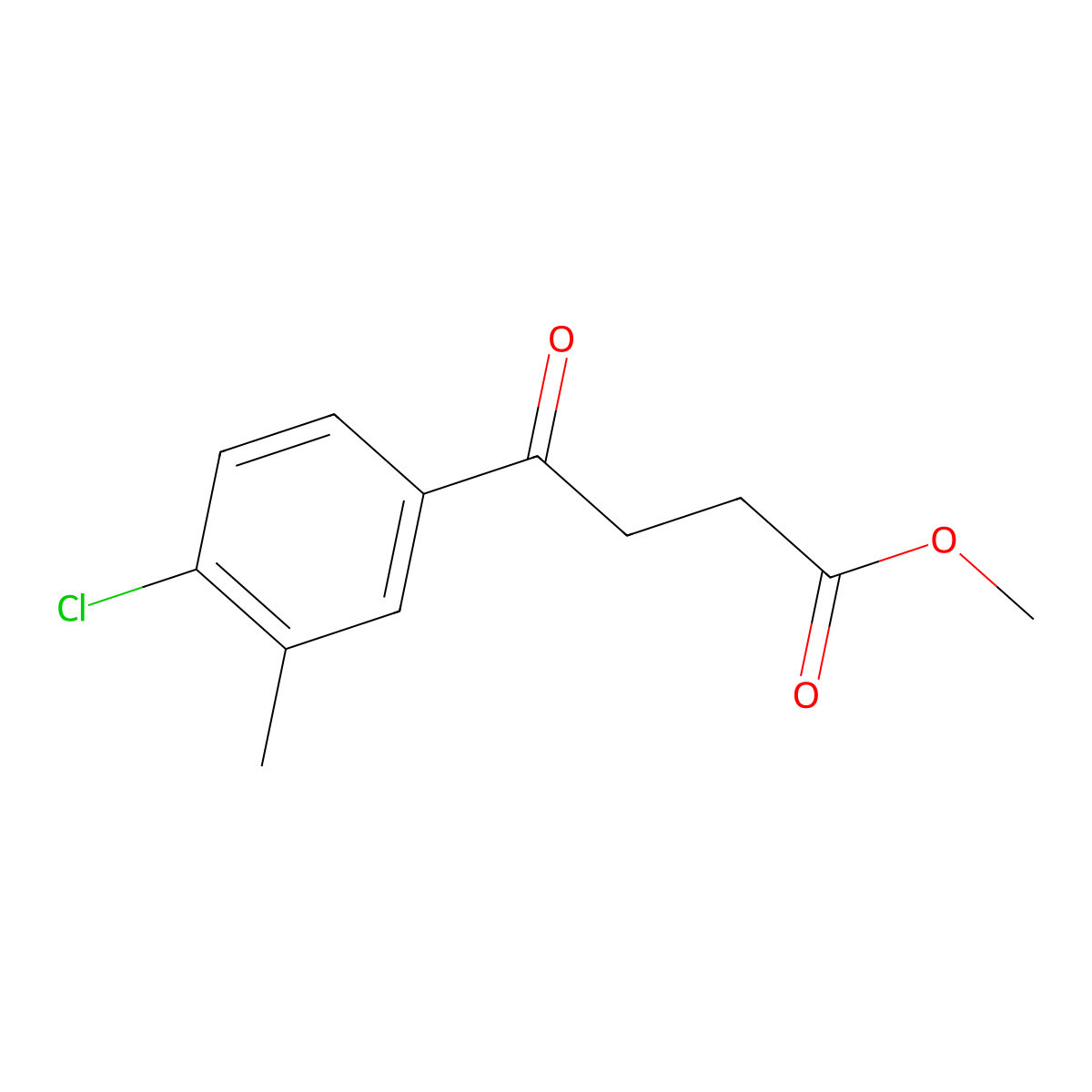 Methyl 4-(4-chloro-3-methylphenyl)-4-oxobutyrate molecular structure, CAS 1443341-03-4