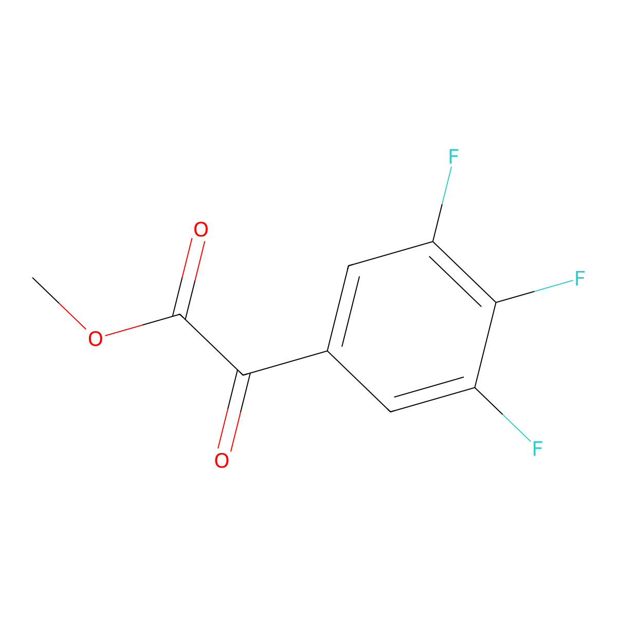 Methyl 3,4,5-trifluorobenzoylformate molecular structure, CAS 1443341-09-0