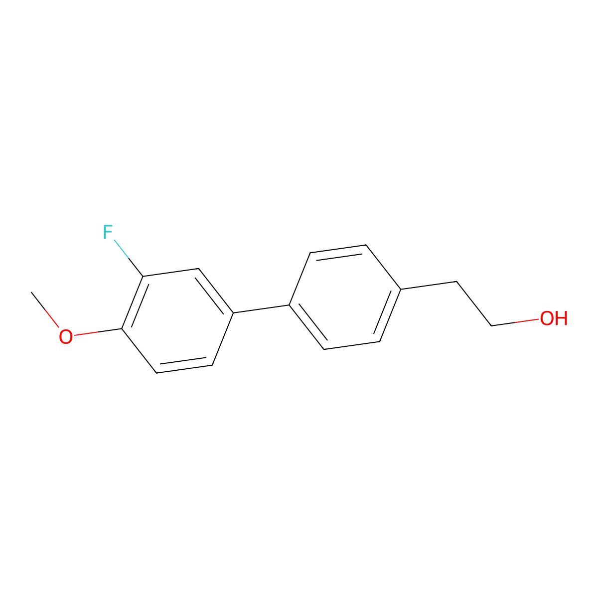 4-(3-Fluoro-4-methoxyphenyl)phenethyl alcohol molecular structure, CAS 1443341-14-7