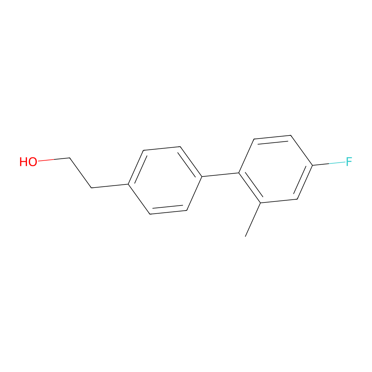 4-(4-Fluoro-2-methylphenyl)phenethyl alcohol molecular structure, CAS 1443341-25-0