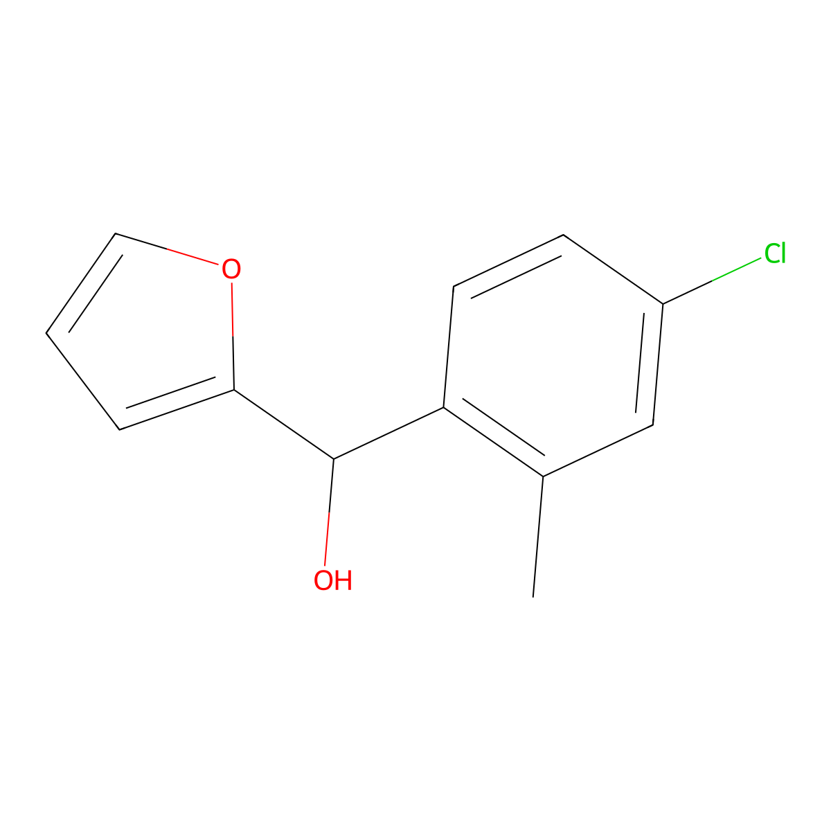 4-Chloro-2-methylphenyl-(2-furyl)methanol molecular structure, CAS 1443341-29-4