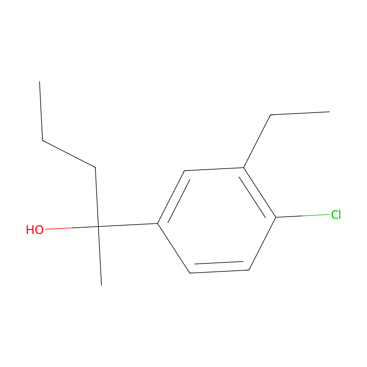 2-(4-Chloro-3-ethylphenyl)-2-pentanol molecular structure, CAS 1443341-33-0
