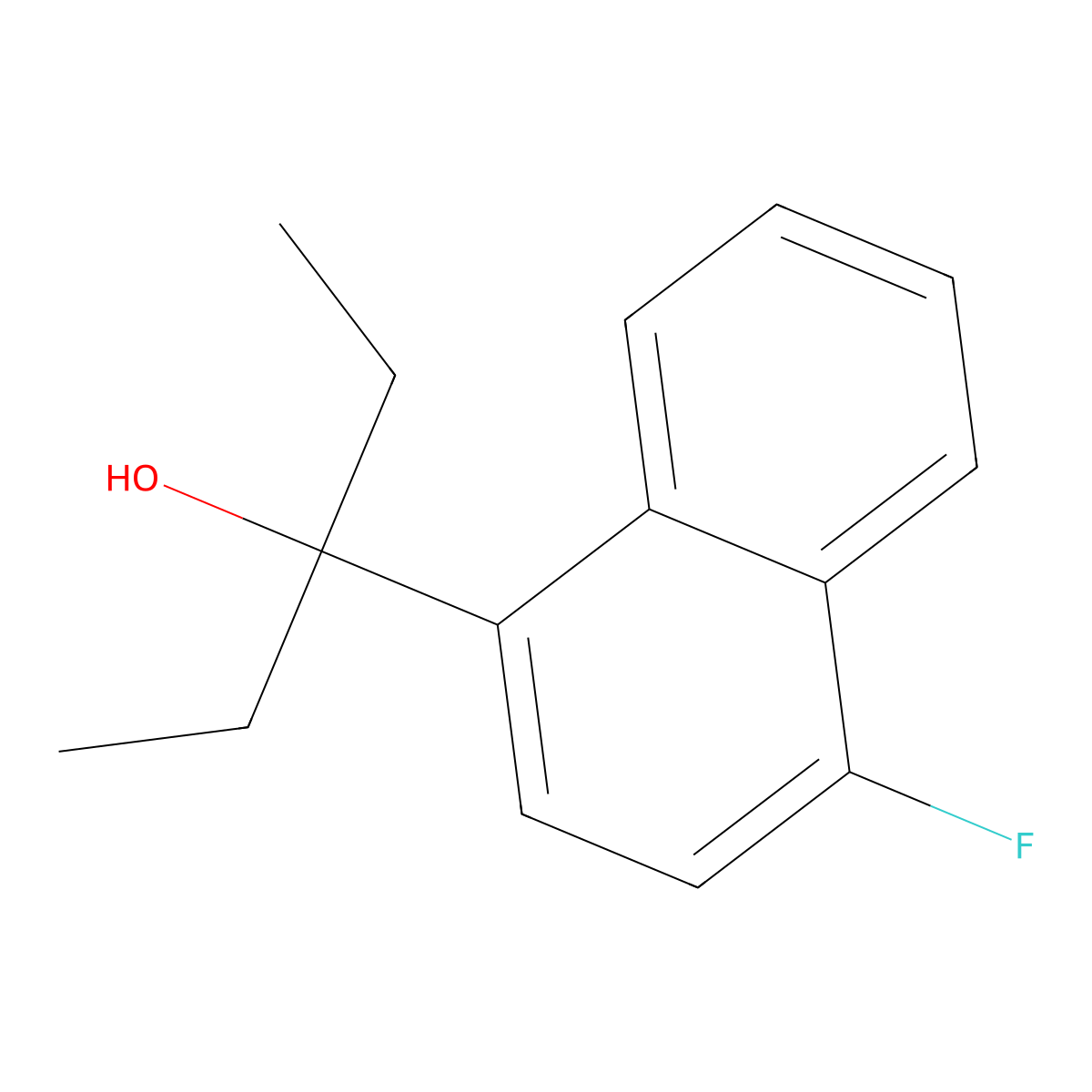 3-(4-Fluoro-1-naphthyl)-3-pentanol molecular structure, CAS 1443341-40-9