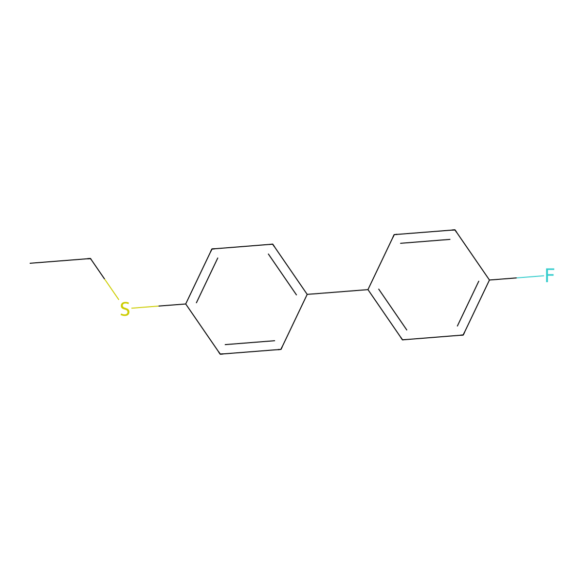 Ethyl 4-(4-fluorophenyl)phenyl sulfide molecular structure, CAS 1443341-52-3