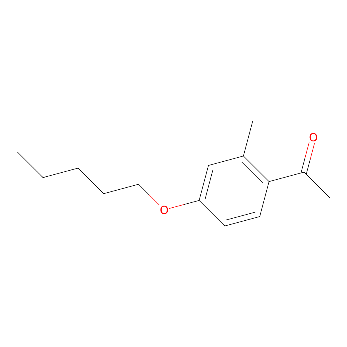 1-(2-Methyl-4-(pentyloxy)phenyl)ethanone molecular structure, CAS 1443341-62-5