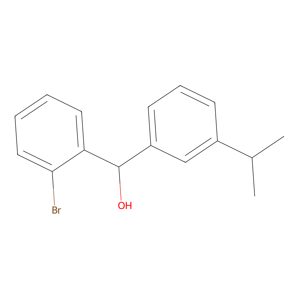 (2-Bromophenyl)(3-isopropylphenyl)methanol molecular structure, CAS 1443341-67-0
