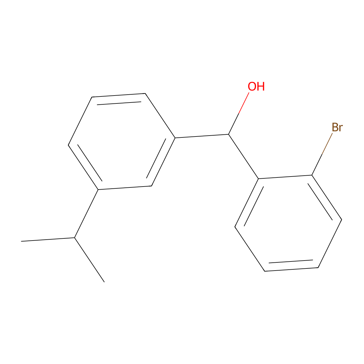 (2-Bromophenyl)(3-isopropylphenyl)methanol molecular structure, CAS 1443341-67-0