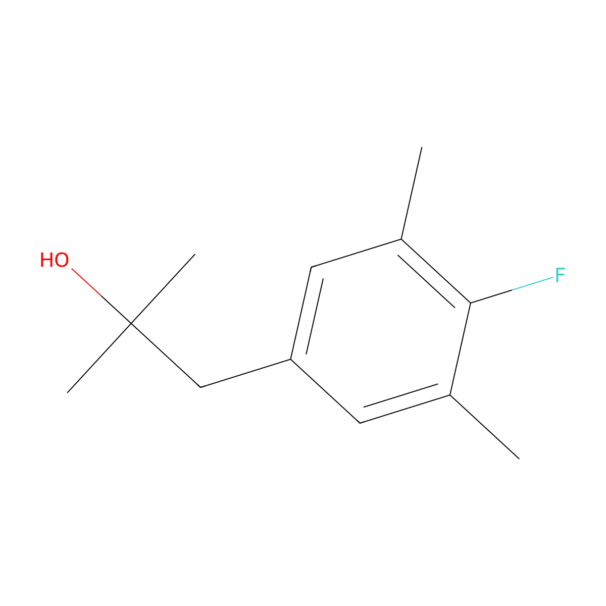 1-(4-Fluoro-3,5-dimethylphenyl)-2-methyl-2-propanol molecular structure, CAS 1443341-72-7
