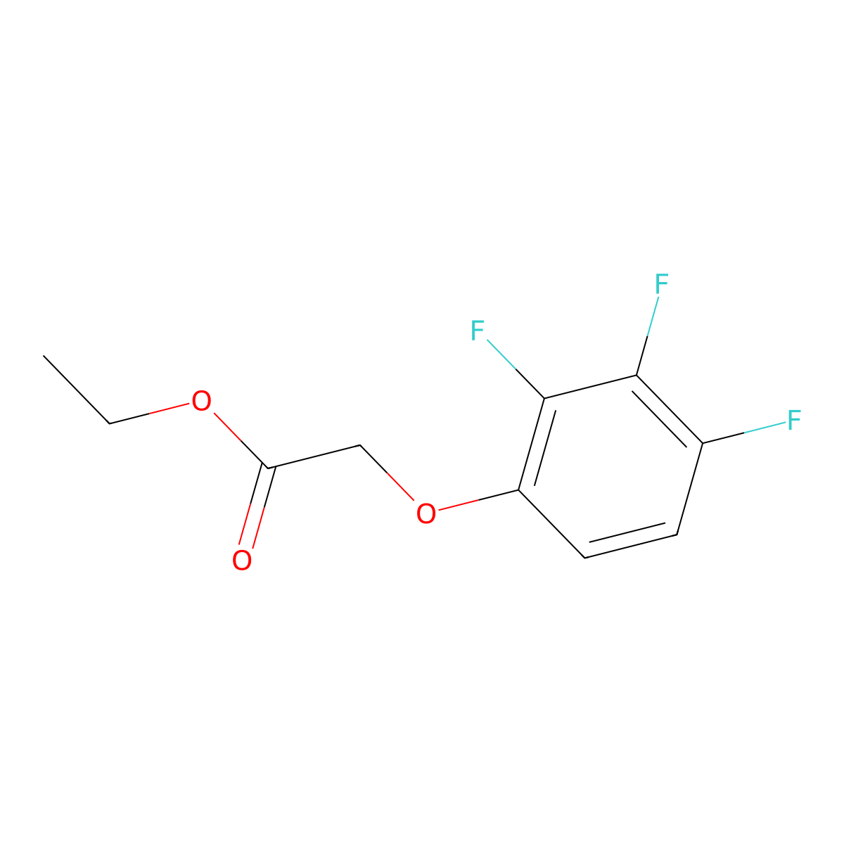 Ethyl 2-(2,3,4-trifluoro-phenoxy)acetate molecular structure, CAS 1443341-77-2