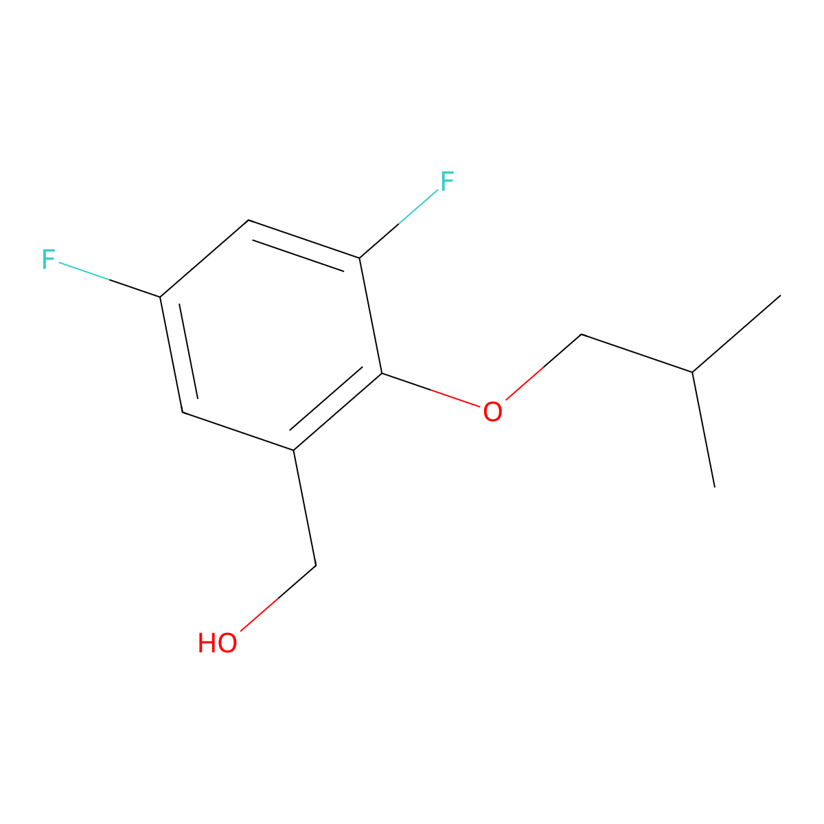 (3,5-Difluoro-2-isobutoxyphenyl)methanol molecular structure, CAS 1443341-82-9