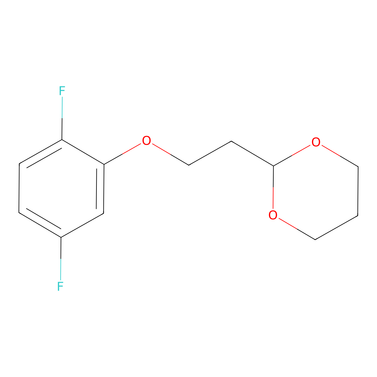 2-[2-(2,5-Difluoro-phenoxy)ethyl]-1,3-dioxane molecular structure, CAS 1443341-86-3