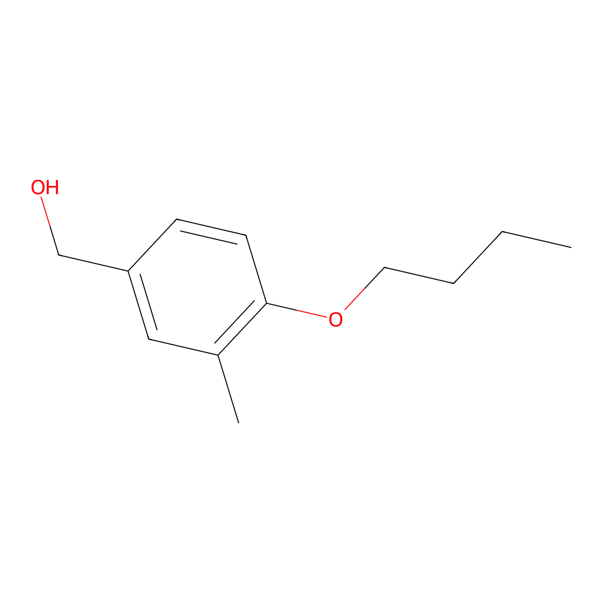 (4-Butoxy-3-methylphenyl)methanol molecular structure, CAS 1443341-87-4