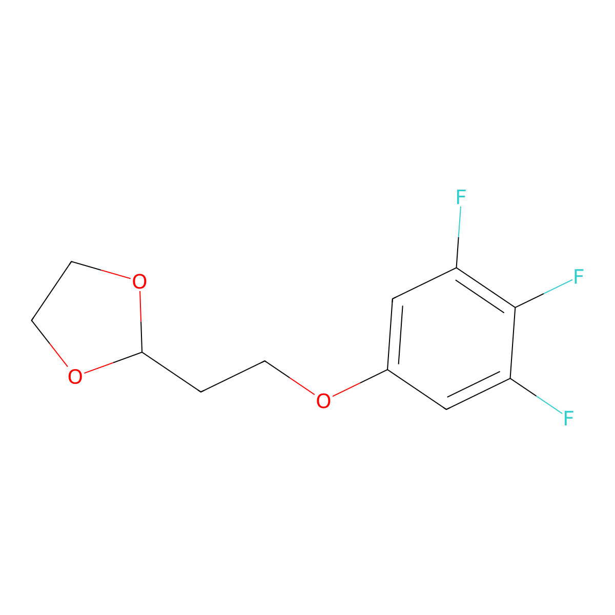 2-(2-(3,4,5-Trifluorophenoxy)ethyl)-1,3-dioxolane molecular structure, CAS 1443341-95-4